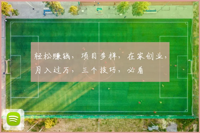 轻松赚钱，项目多样，在家创业，月入过万，三个技巧，必看